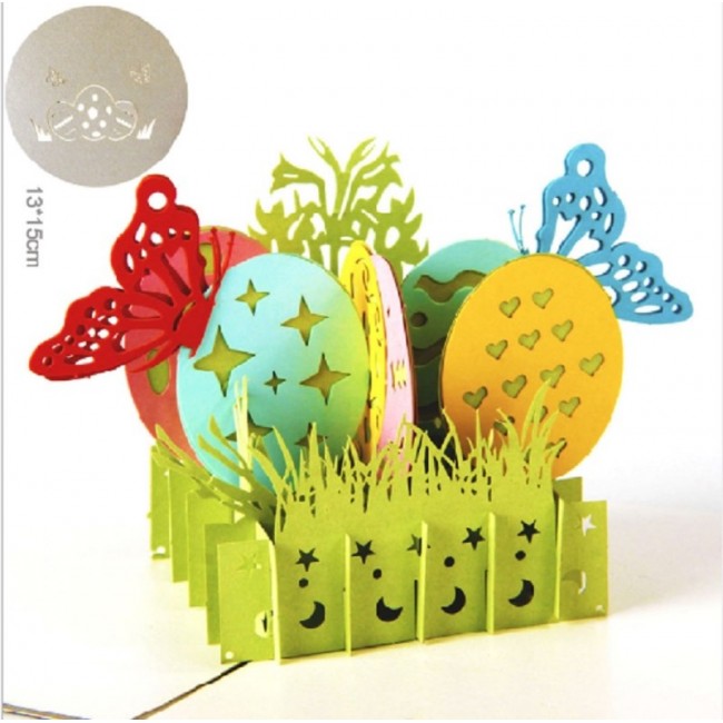 Handmade 3d Pop Up Popup Easter Card Origami Kirigami Paper Craft Art Handicraft Friendship Valentines Mother's Day Father's Day Thank You